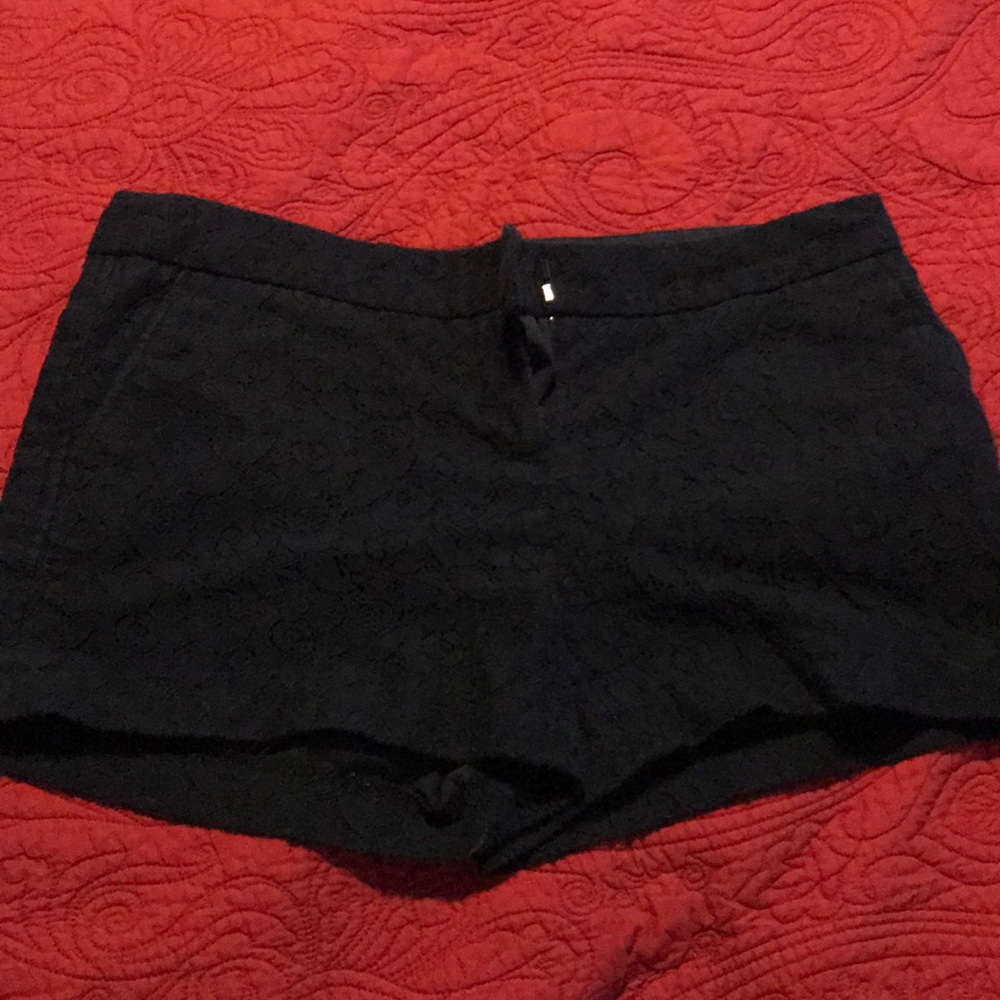 Navy lace shorts